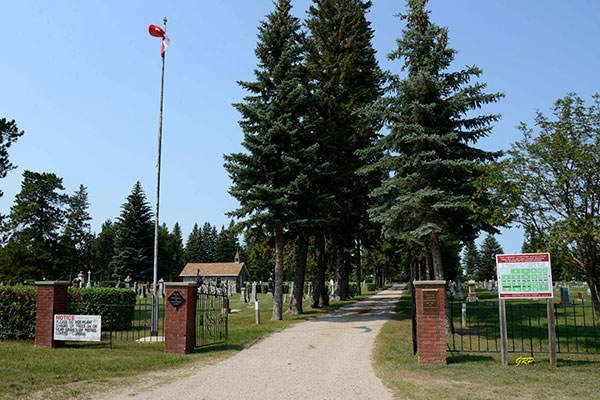 Entrance to the Virden Cemetery