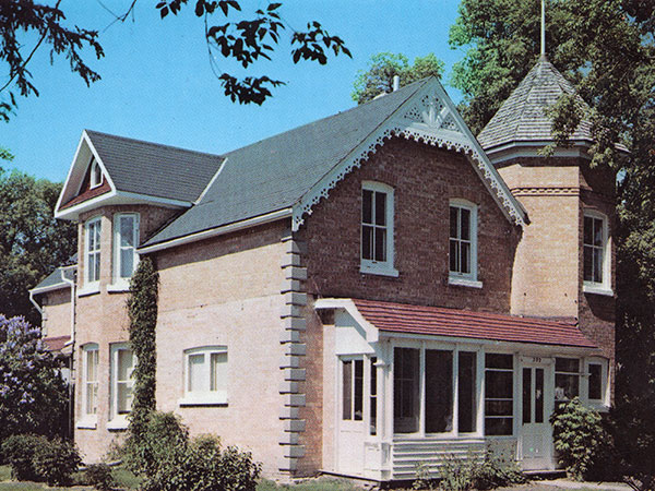 Postcard view of the Frame House