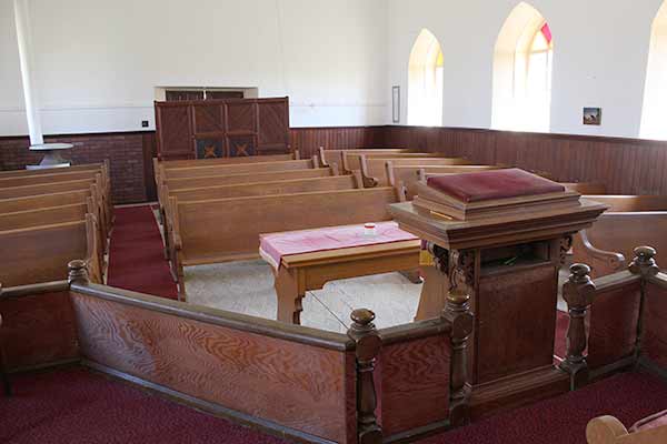 Interior of Wallace United Church