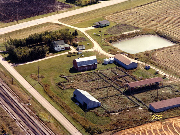 Aerial view of the former Wardrop House