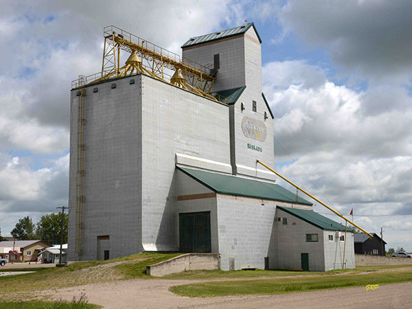 Former Manitoba Pool grain elevator at Waskada