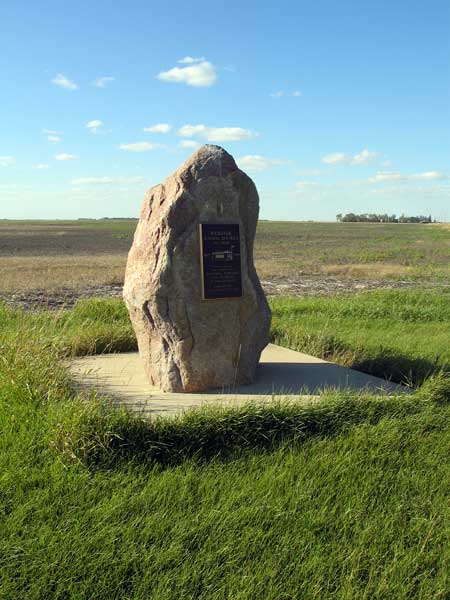Webster School commemorative monument