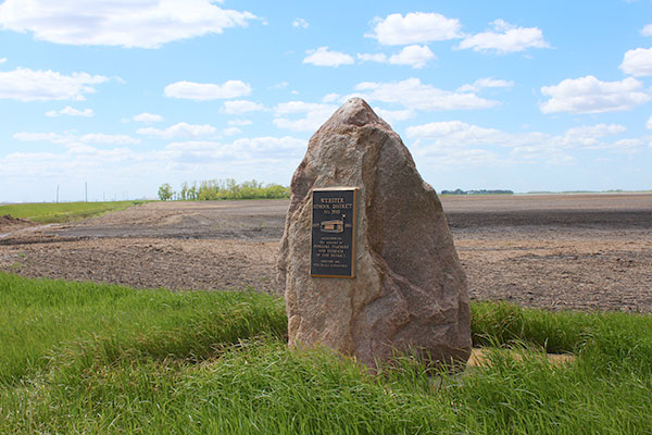 Webster School commemorative monument