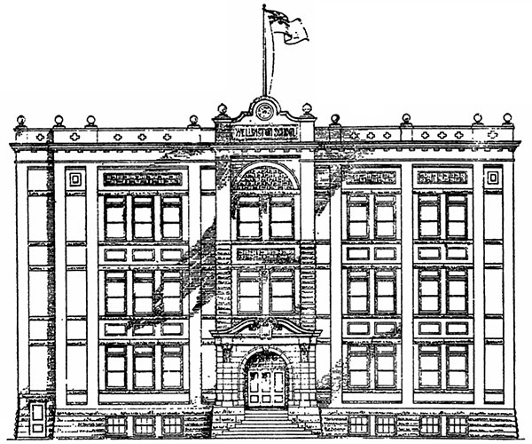 Architectural drawing of Wellington School No. 2