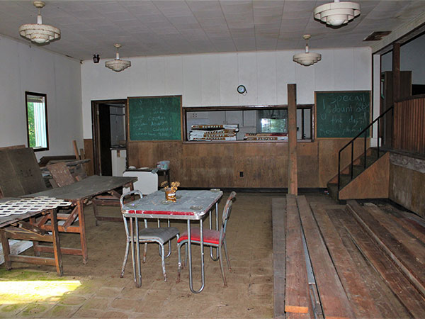 Interior of the former West Curtis School building