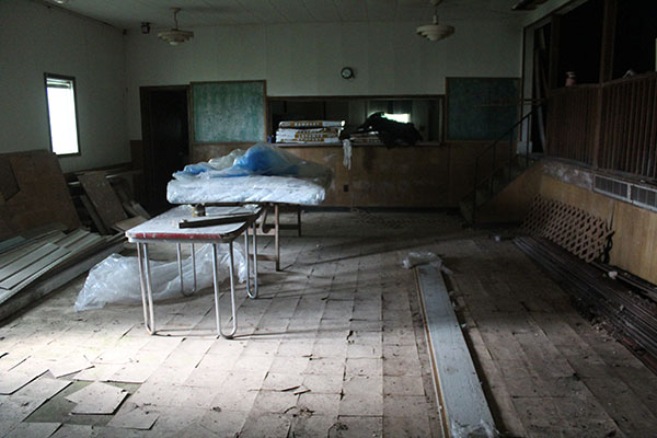 Interior of the former West Curtis School building