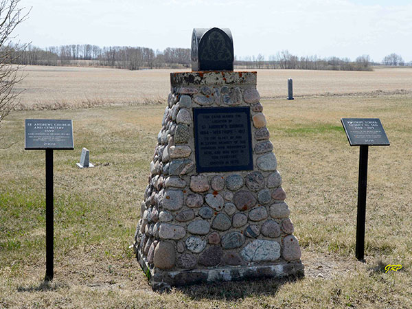 St. Andrew’s Anglican Church commemorative monument in the Westhope Cemetery