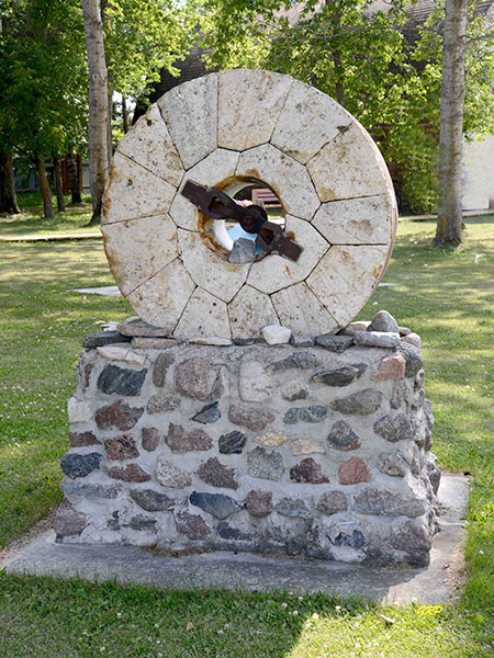 Zinke millstone at the museum