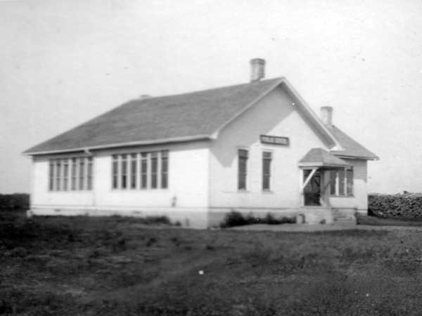 The Whitemouth School building, destroyed by fire in 1947