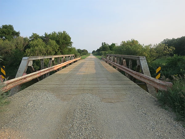 Steel pony truss bridge over the Wilson River