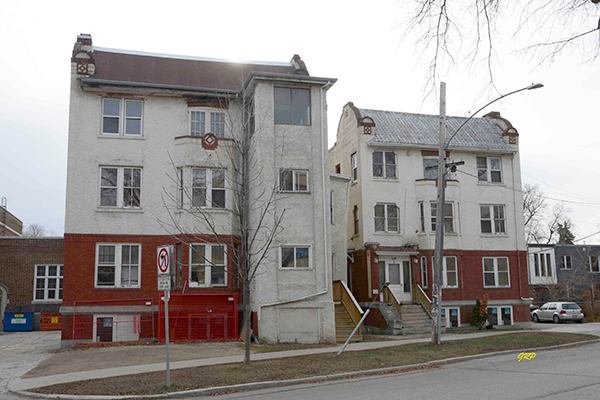 Winchester Apartments, block A on left and block B on right