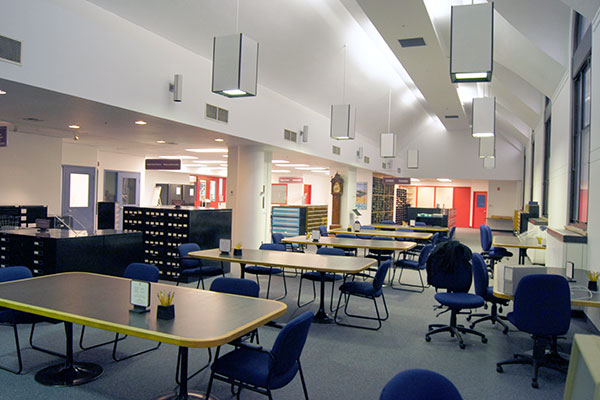 Archives of Manitoba research room in the former Winnipeg Auditorium