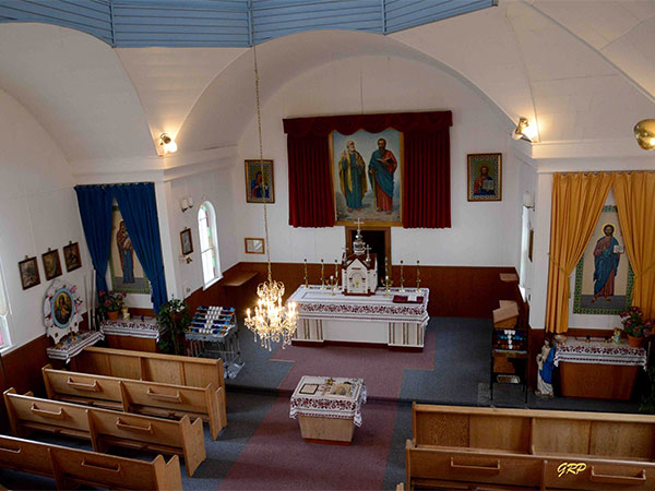 Interior of the Sts. Peter and Paul Ukrainian Catholic Church at Winnipeg Beach