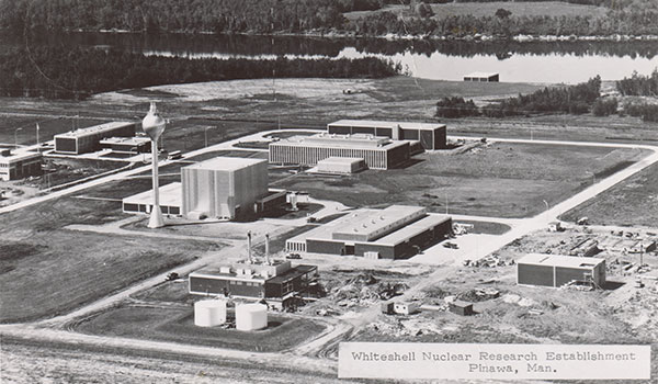 Aerial view of the Whiteshell Nuclear Research Establishment