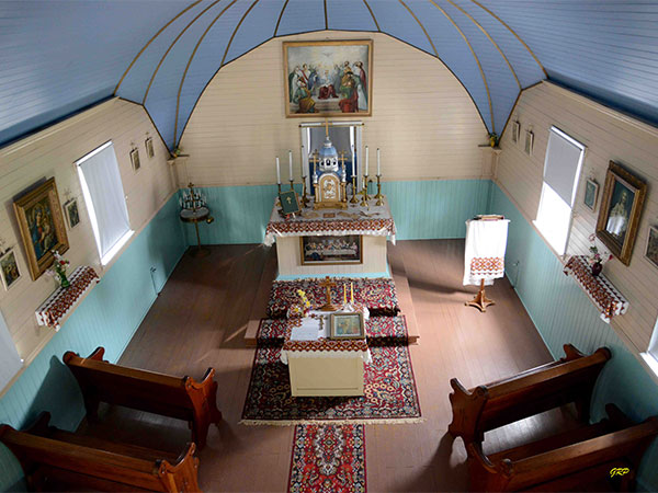 Interior of Holy Ghost Ukrainian Catholic Church from Plankey Plains