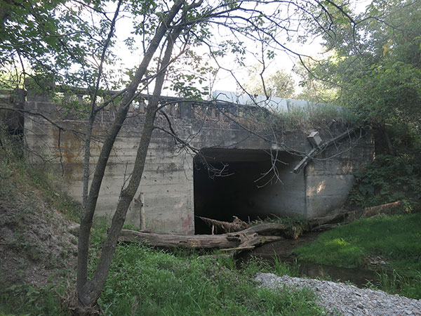 Concrete beam bridge no. 624 over the Million Dollar Creek