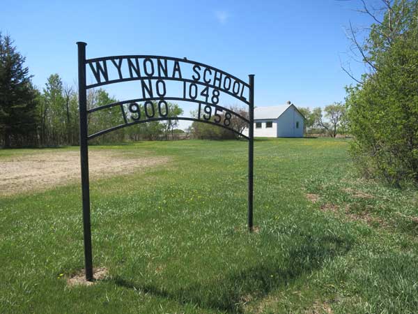 Wynona School commemorative sign