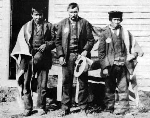 Chief and Councillor elect, York Factory, 1910.