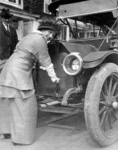 Crank-starting an automobile