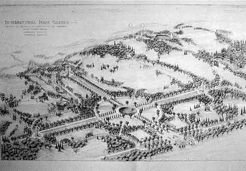 Original design for the International Peace Garden by H. V. Feehan, 1934.