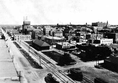 Railway station garden at Brandon, Manitoba, 1919