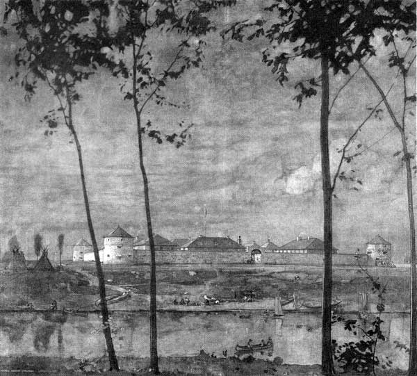 Frederick Challener, (Canadian, 1869-1959): Upper Fort Garry, c. 1906-1912