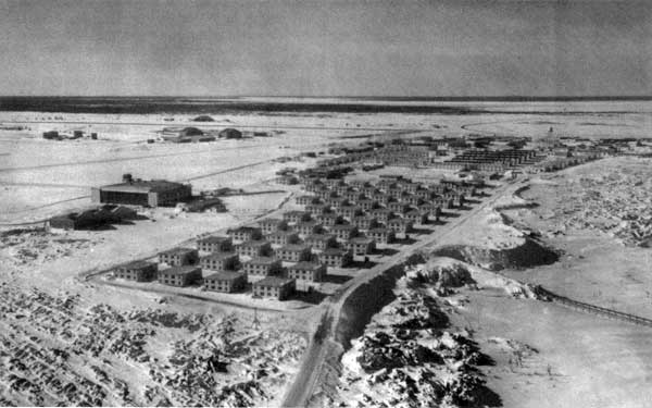 Aerial view of Fort Churchill, circa 1960.