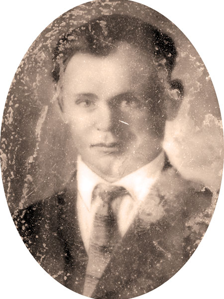 Onufry Mandziuk (c1897–1937) as he appears on his gravestone in the St. Elias Ukrainian Orthodox Cemetery, some 30 feet from the grave of his killer