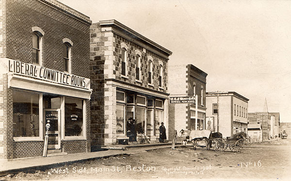 Postcard view of Main Street, Reston
