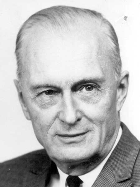 Dr. John E. Robbins (1904-1995), President of Brandon University and early supporter of the Brandon Friendship Centre.