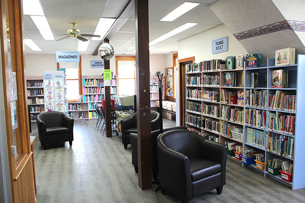 Interior of the former Canadian Pacific Railway station at Arborg