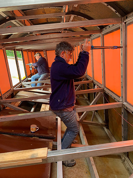 Bloody Saturday Street Car Monument under construction
