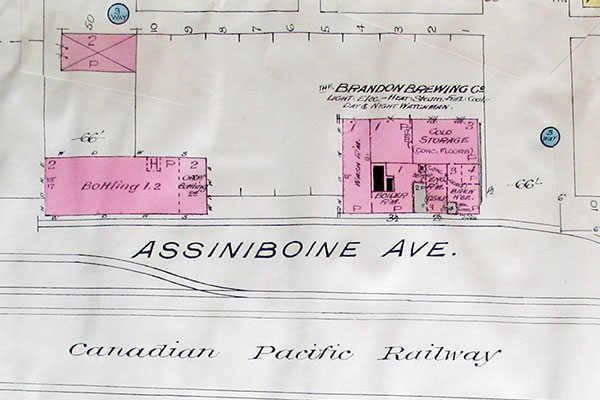 Brandon Brewing Building in a Brandon fire insurance map
