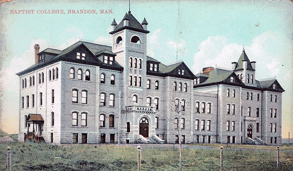 Postcard view of Brandon College