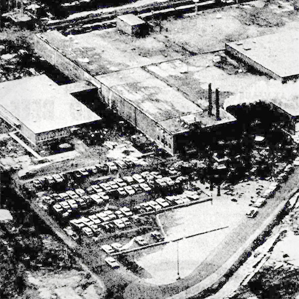 Aerial view of the Campbell Soup plant at Portage la Prairie