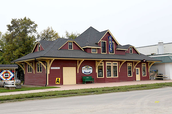 The former Canadian National Railway station at Carman