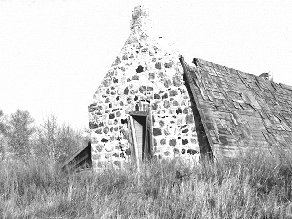 Remains of a stone house at the former Elphinstone Ranch