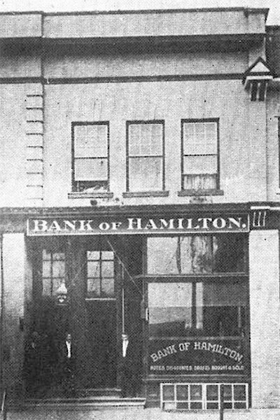 Bank of Hamilton in the northern part of the building