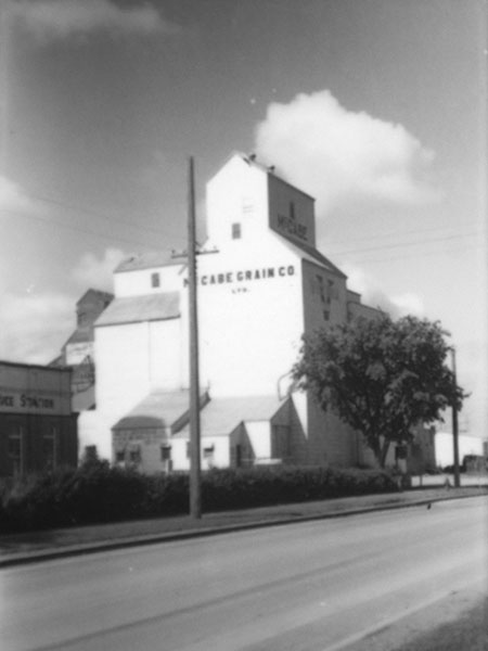 McCabe grain elevator beside the former Manitoba Refinery whisky distillery