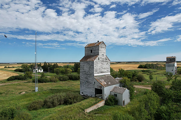 The former Manitoba Pool A and B grain elevators at McConnell
