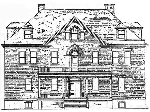Architectural drawing of the Selkirk General Hospital