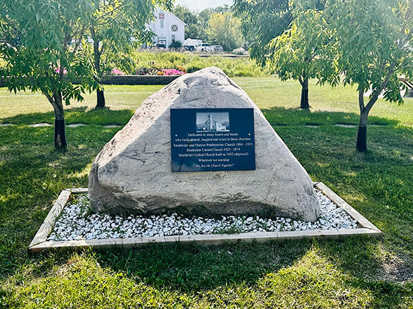 Strathclair United Church commemorative monument